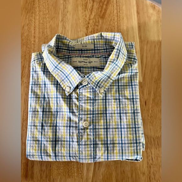 Hawker Rye Long Sleeve Button Down Shirt slim XL plaid - Picture 2 of 5